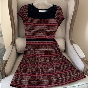 Anthropologie fit and flare sweater dress